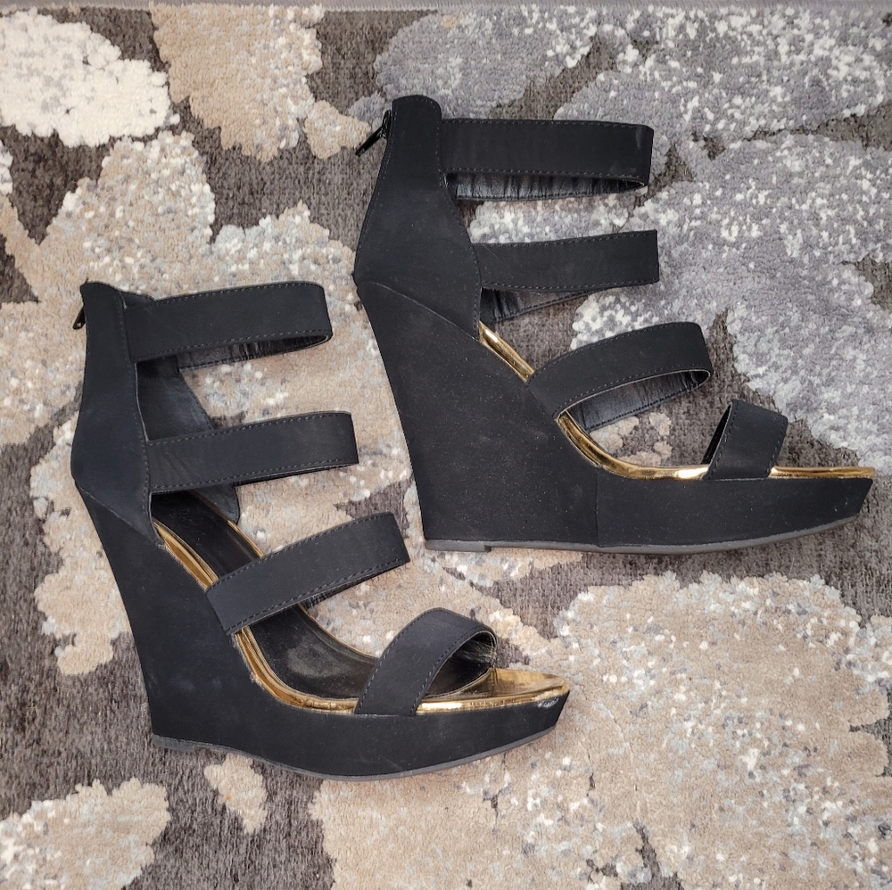 Black and Gold Wedges